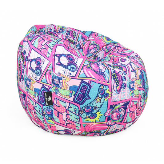 Luxe Decora Kids Collection | Comic Dash - Vibrant Kids' Bean Bag