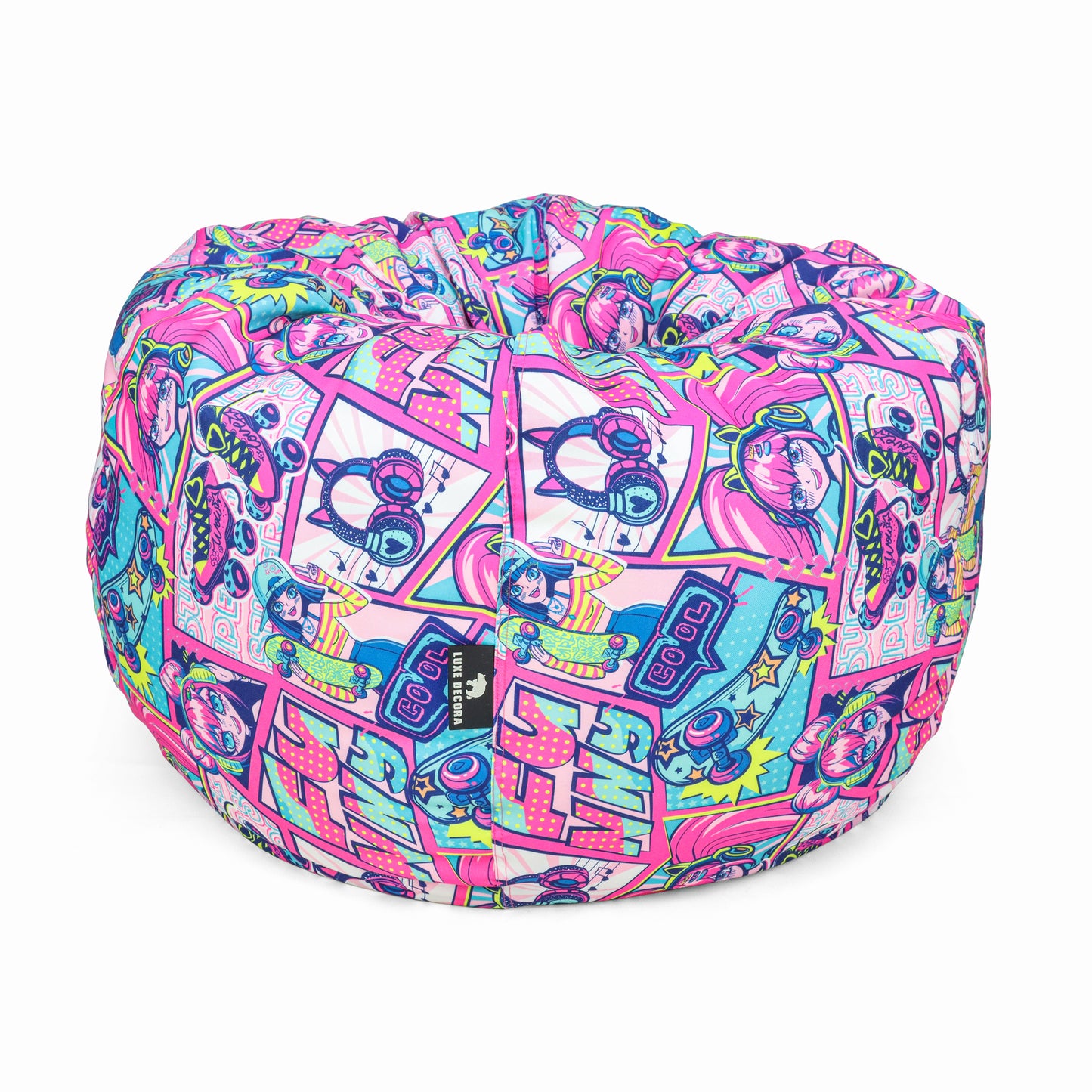 Luxe Decora Kids Collection | Comic Dash - Vibrant Kids' Bean Bag