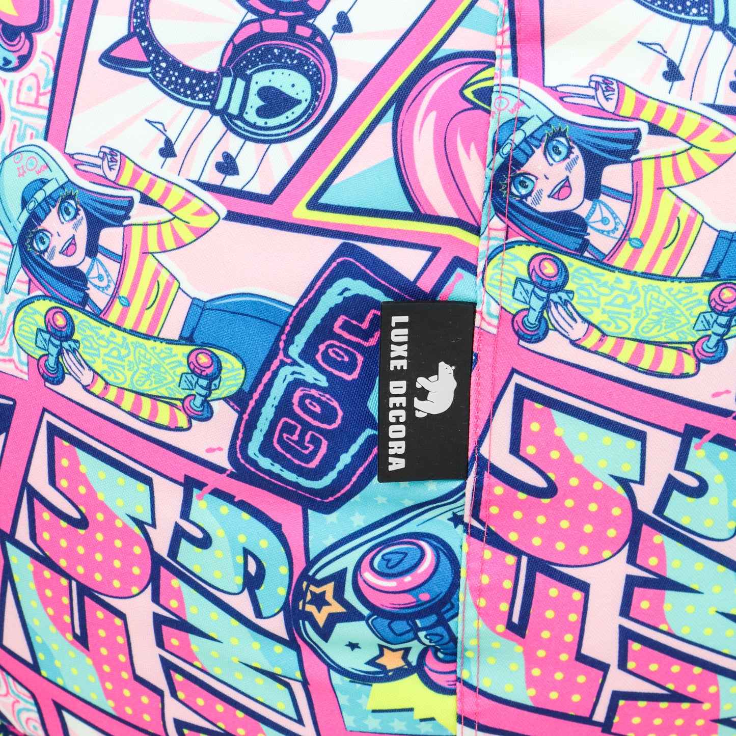 Luxe Decora Kids Collection | Comic Dash - Vibrant Kids' Bean Bag