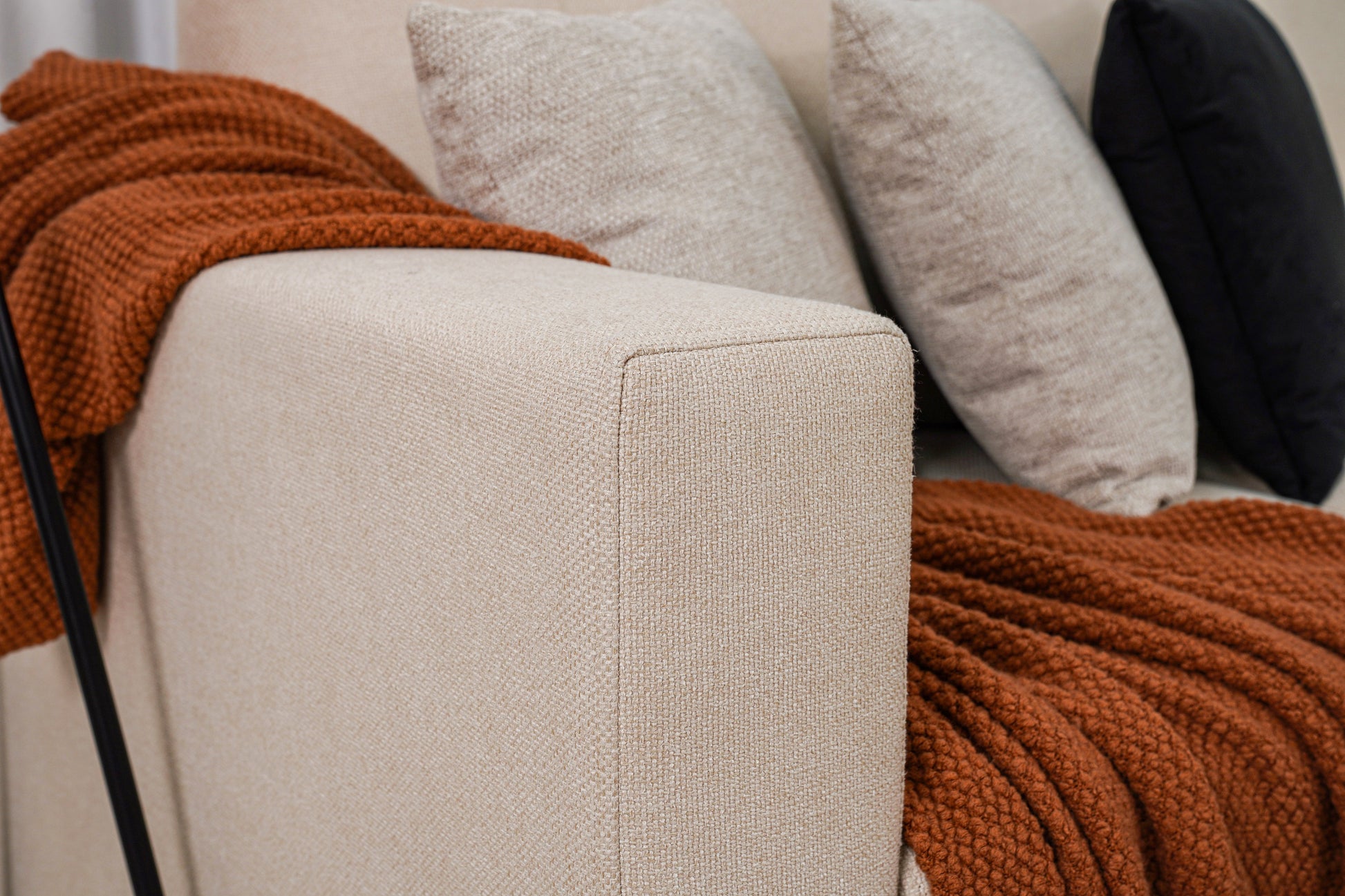 Havre - 3 Seater Sofa With Single Long Seat & Storage Beige Luxe Decora