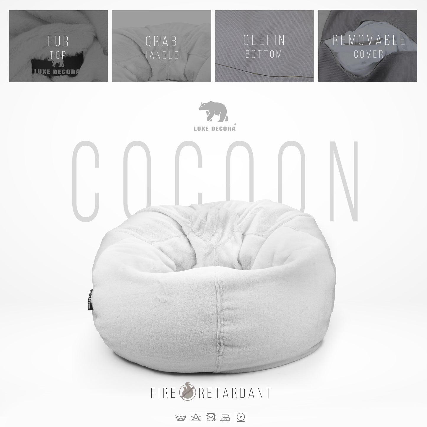 Cocoon - Plush Fur Bean Bag for Ultimate Comfort and Style