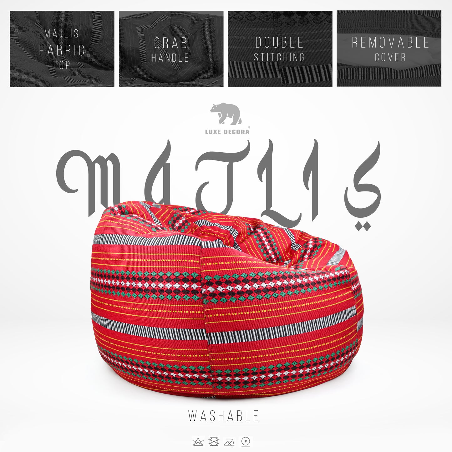 Majlis Bean Bag - Traditional Arabic Design Bean Bag