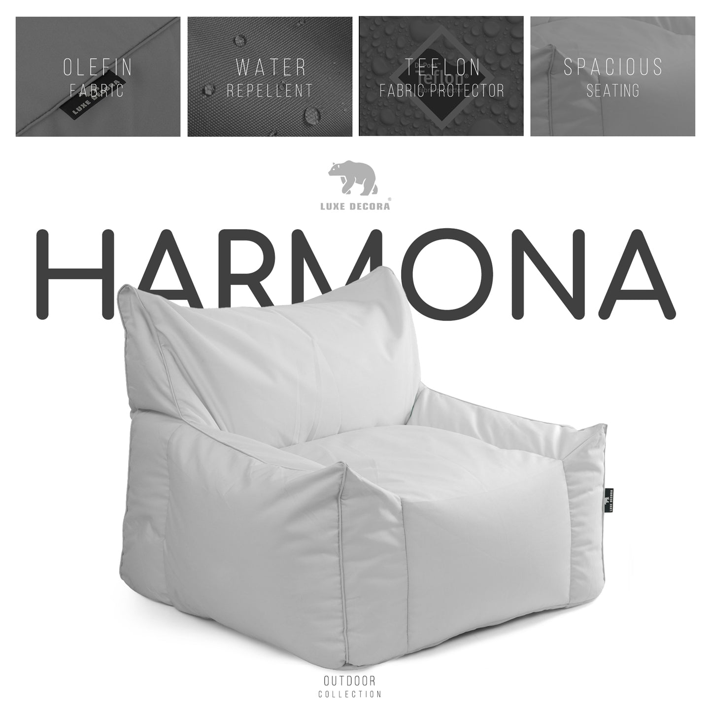 Luxe Decora Harmona Bean Bag – Outdoor Sofa Lounger
