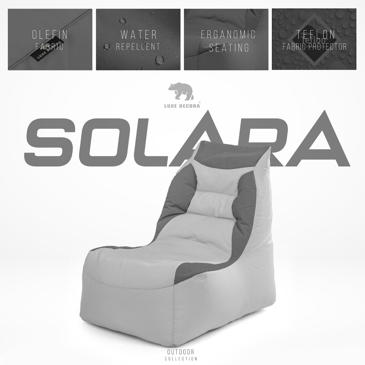 Luxe Decora Solara Bean Bag – Outdoor Gaming Lounger